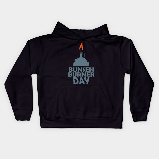 31st March - Bunsen Burner Day Kids Hoodie by fistfulofwisdom